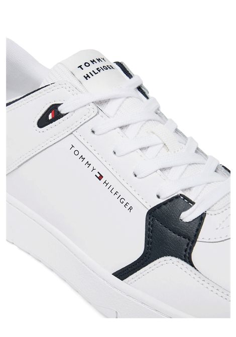 Tommy Hilfiger Basket Core Lite LTH Shoes White Blue Men TOMMY HILFIGER | Sneakers | FM0FM05518-YBS